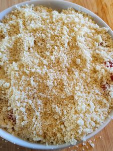 Crumble de tomates cerises au parmesan