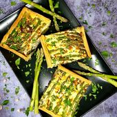Quiche aux oignons rouges et asperges - Recettes de Aimeraude