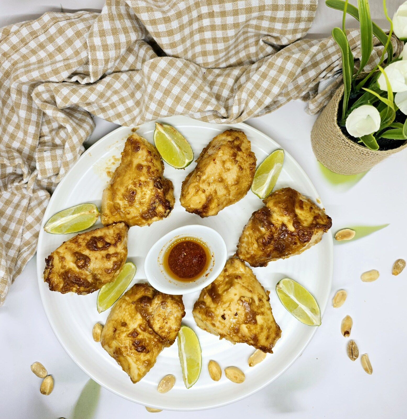 Poulet à la pâte de cacahuète au airfryer