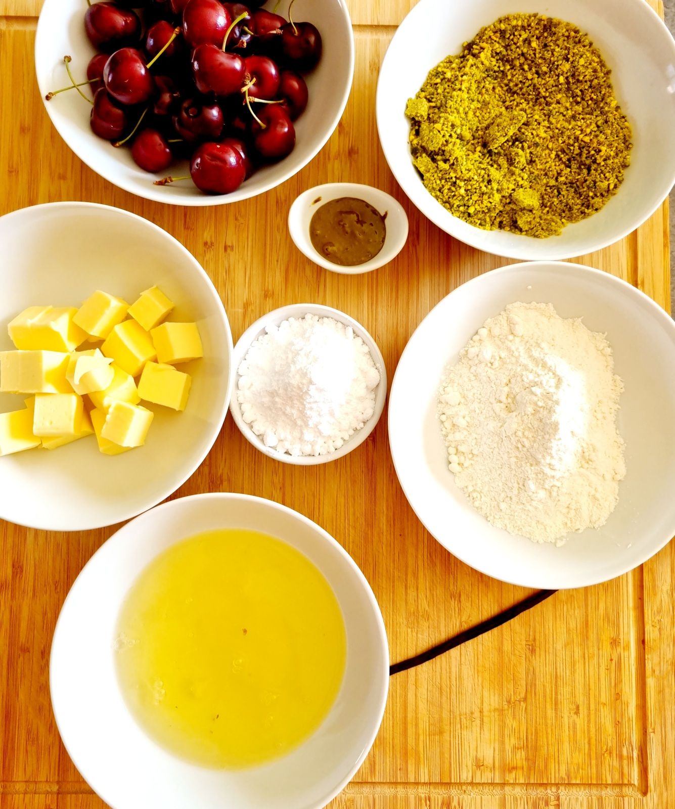 Moelleux pistache cerises