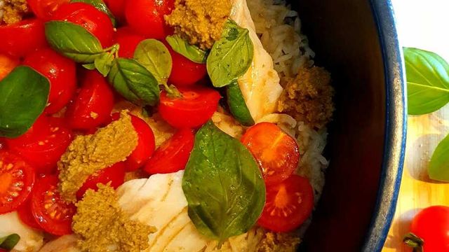 Cocotte riz et poisson