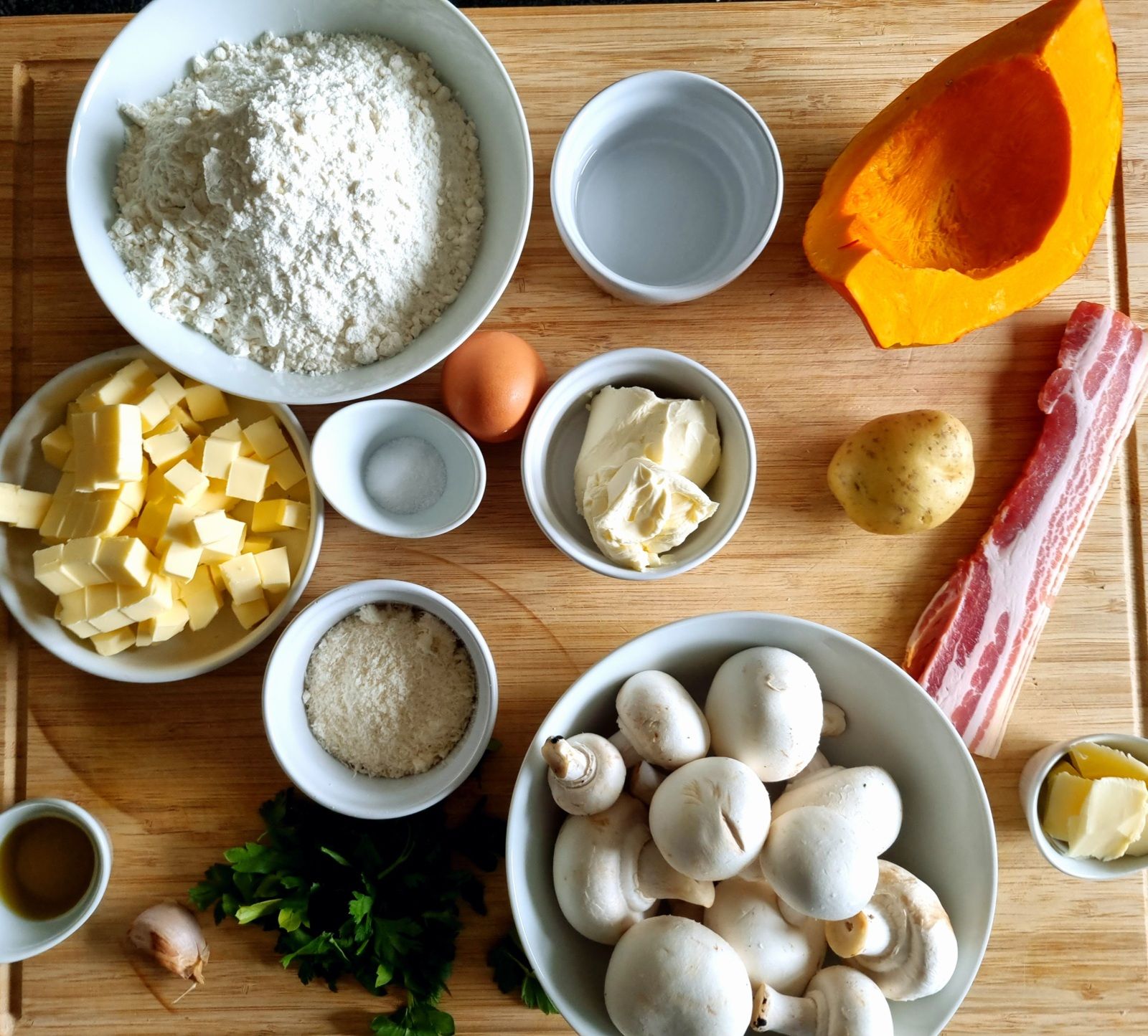 Mini quiches champignons ou potimarron