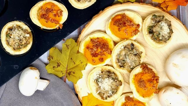 Mini quiches champignons ou potimarron