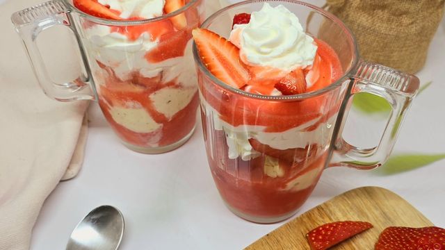 Liégeois à la fraise