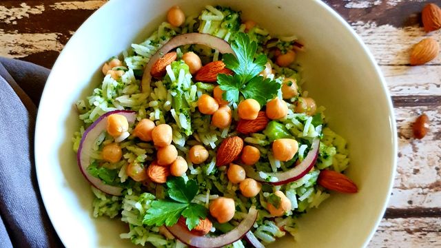 Salade de riz au brocoli