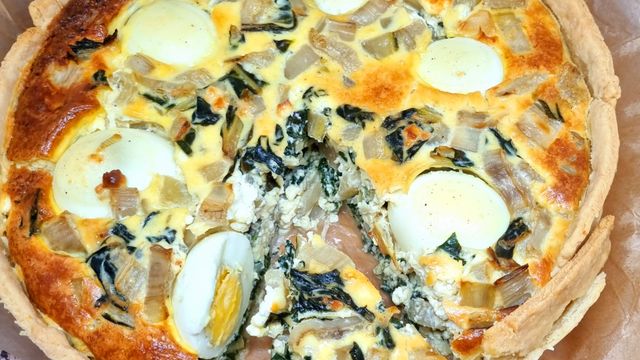 Quiche aux blettes et aux œufs durs