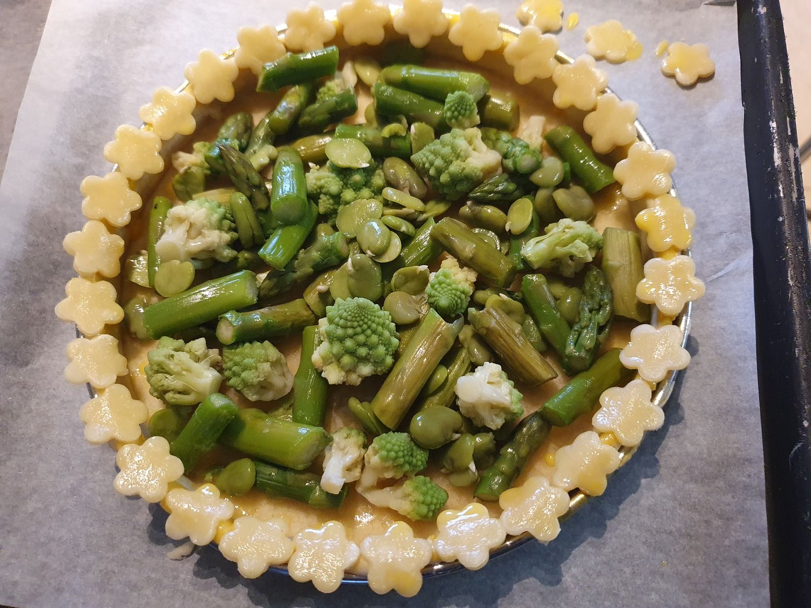 Quiche printanière aux légumes