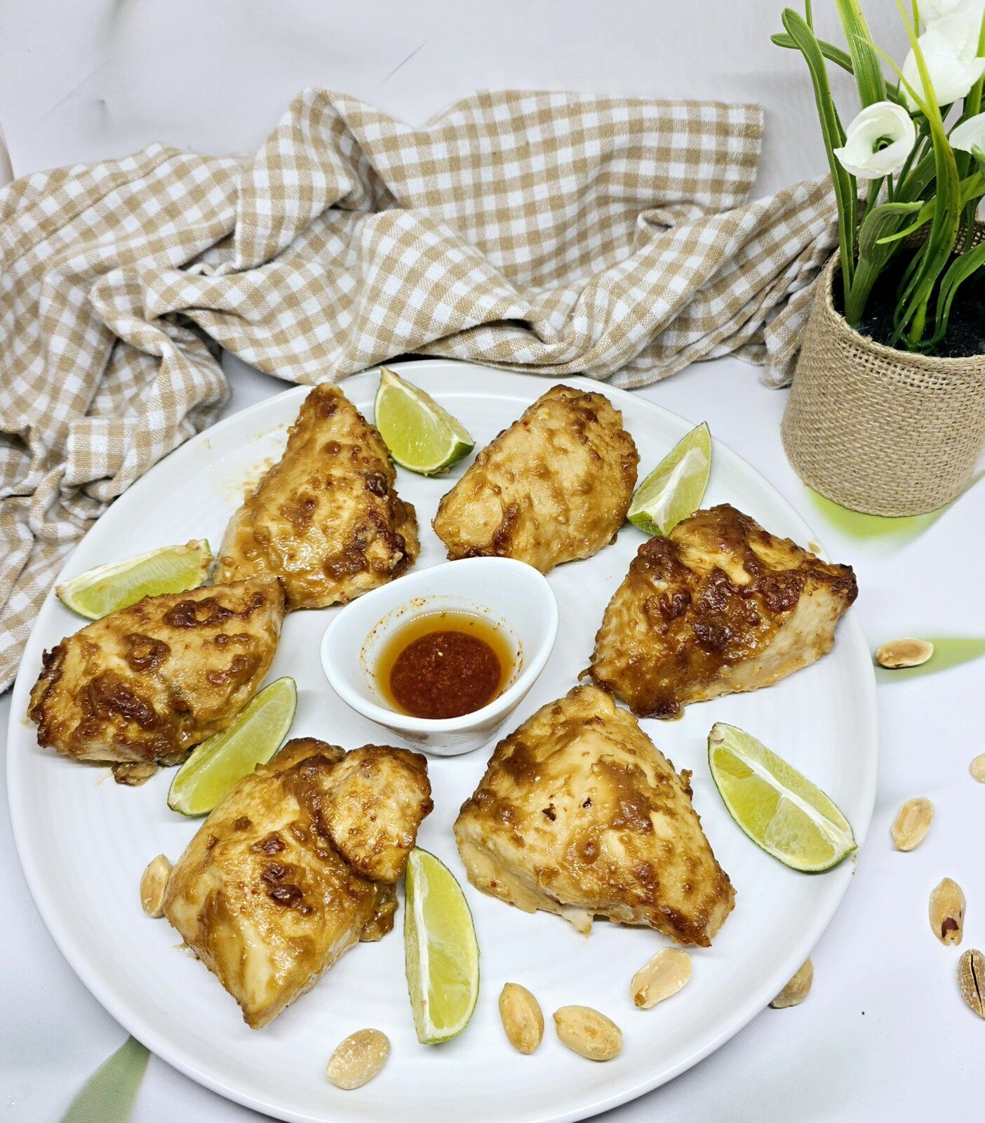 Poulet à la pâte de cacahuète au airfryer
