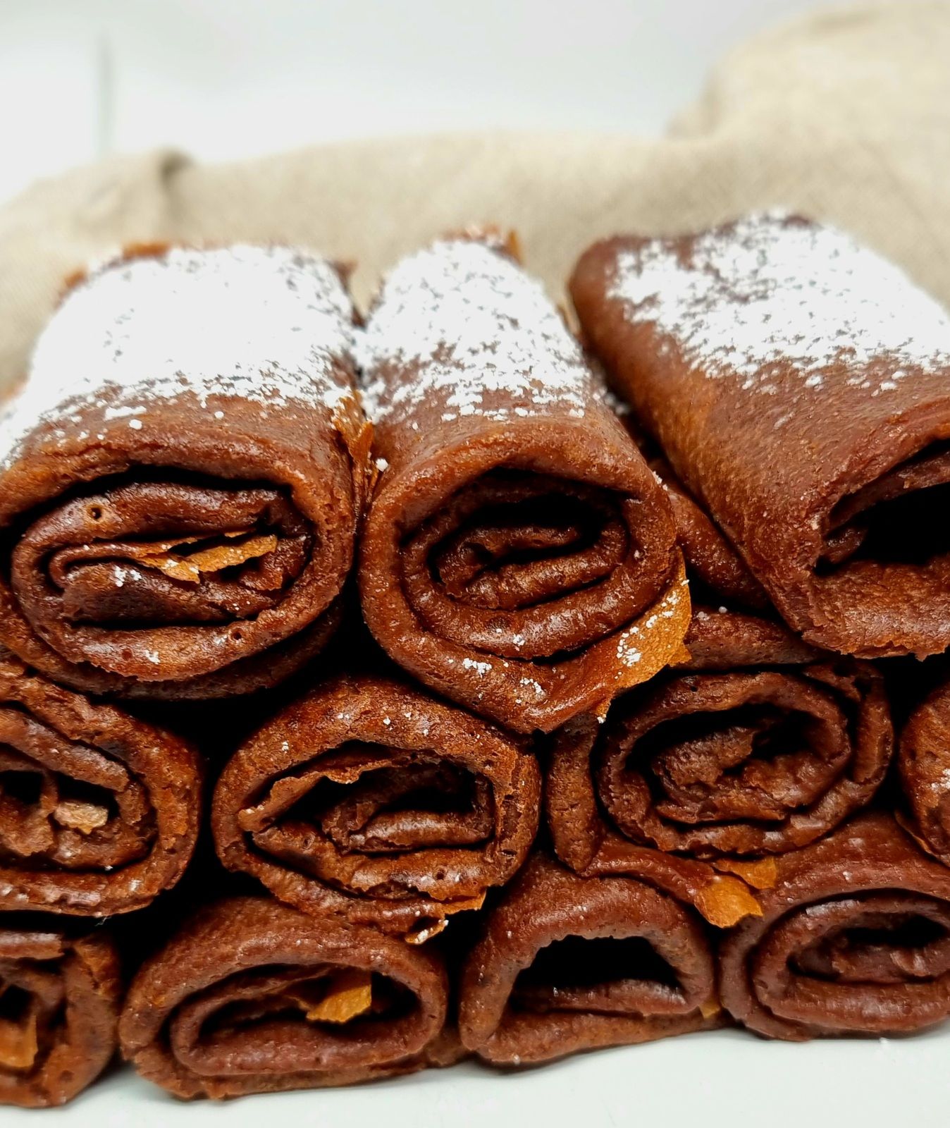 Crêpes au cacao et à la farine de châtaigne