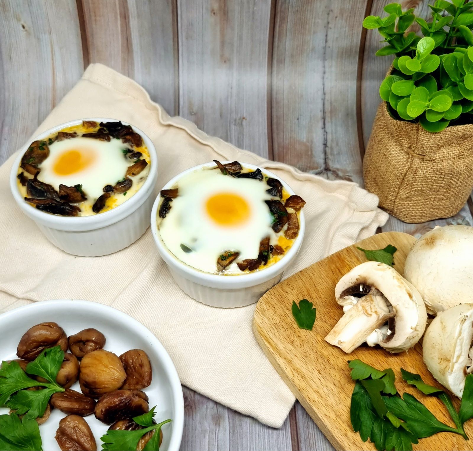 Oeufs cocotte d'automne