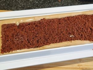 Bûche clémentine et chocolat au caramel