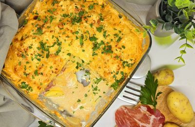 Gratin de pommes de terre et coppa