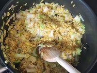 Orzotto au petits pois, poireau et poulet