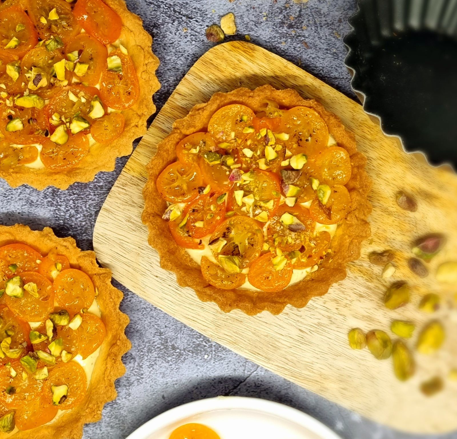 Tartelettes kumquats et pistache