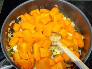 Gratin de potiron et halloumi