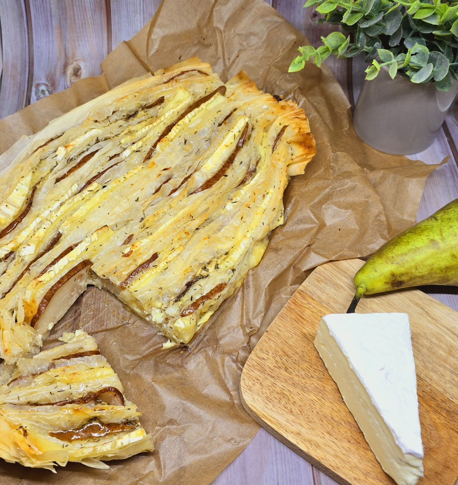 Croustade de brie et poires