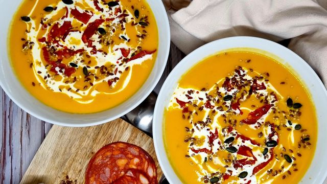 Velouté potimarron chorizo