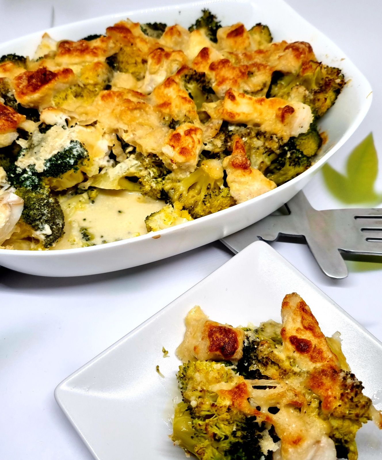 Gratin de brocolis et cabillaud