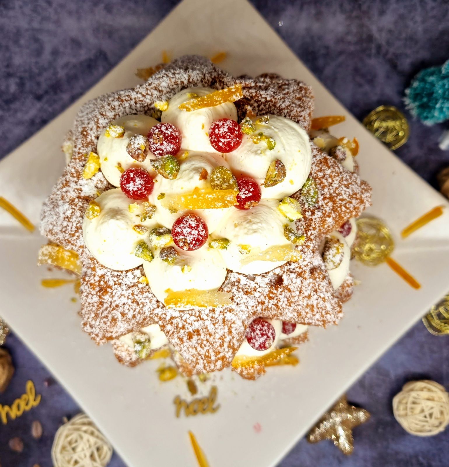 Pandoro fourré à la crème de mascarpone