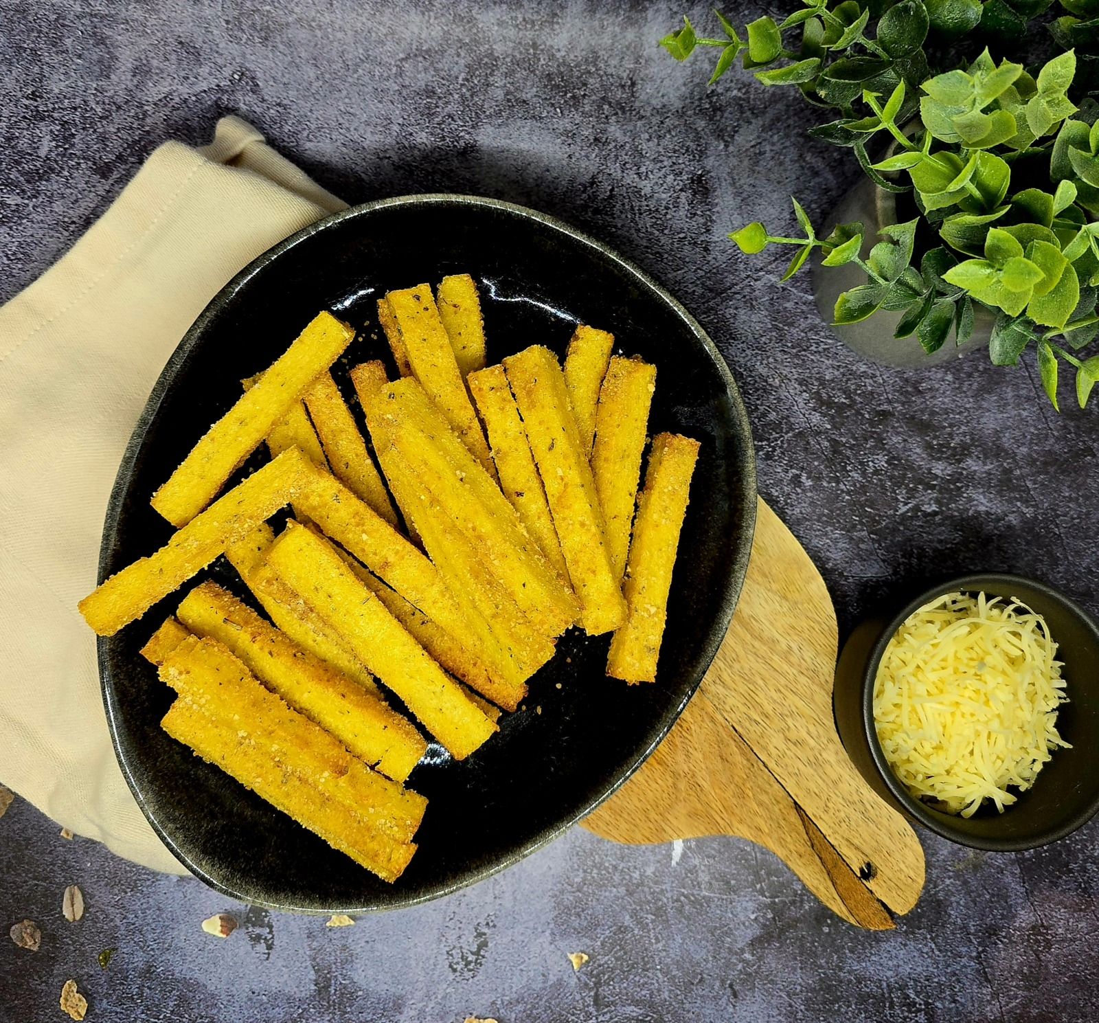 Frites de polenta au comté