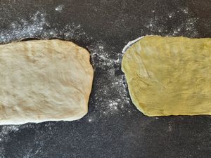 Pain brioché roulé au matcha