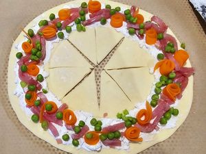 Couronne feuilletée printanière