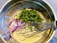 Mini flans chèvre et menthe