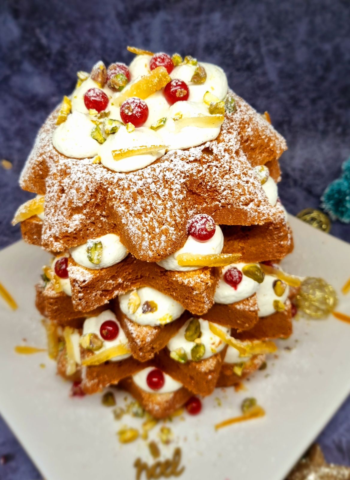 Pandoro fourré à la crème de mascarpone