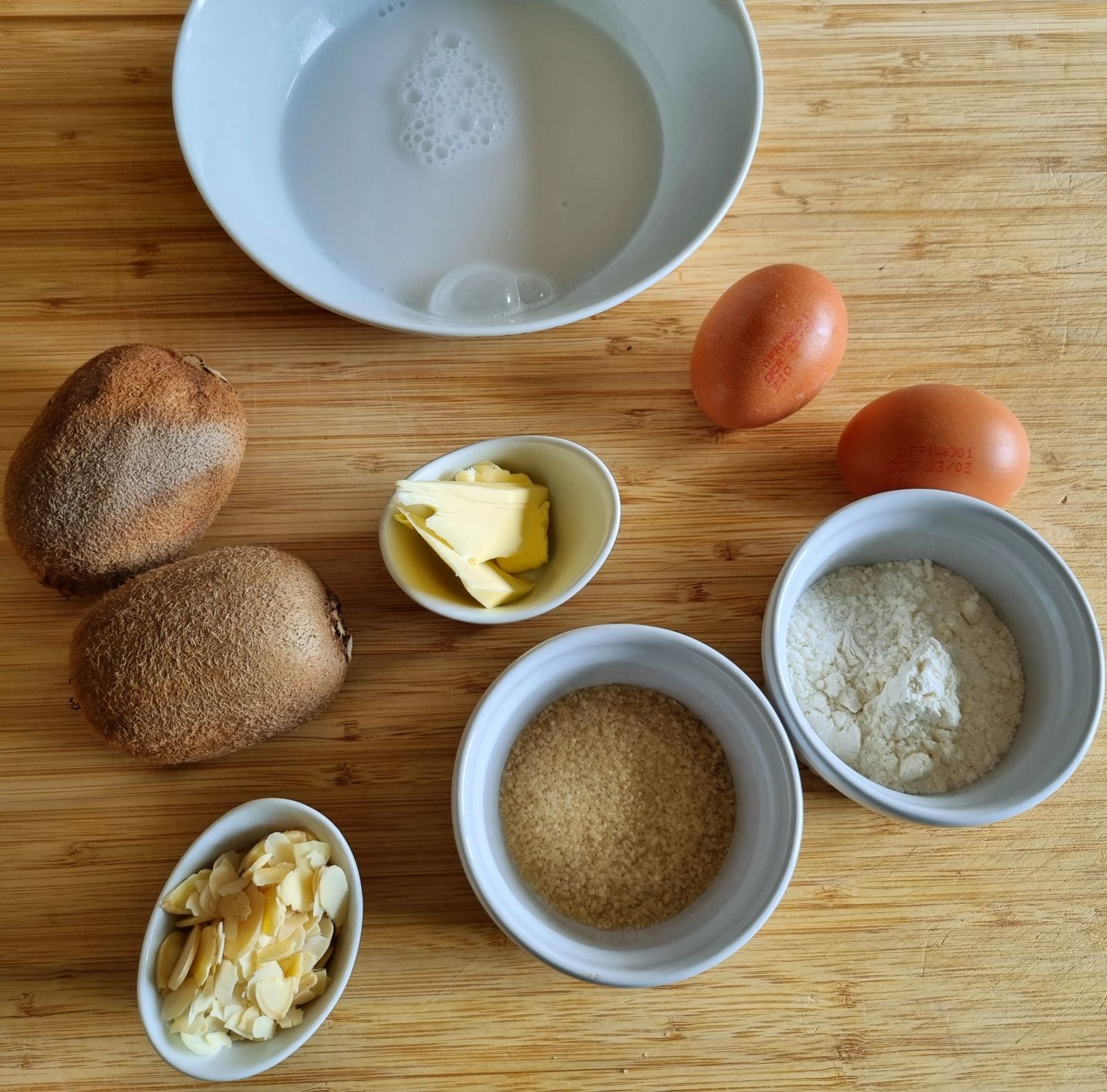 Clafoutis de kiwi et lait d'amande
