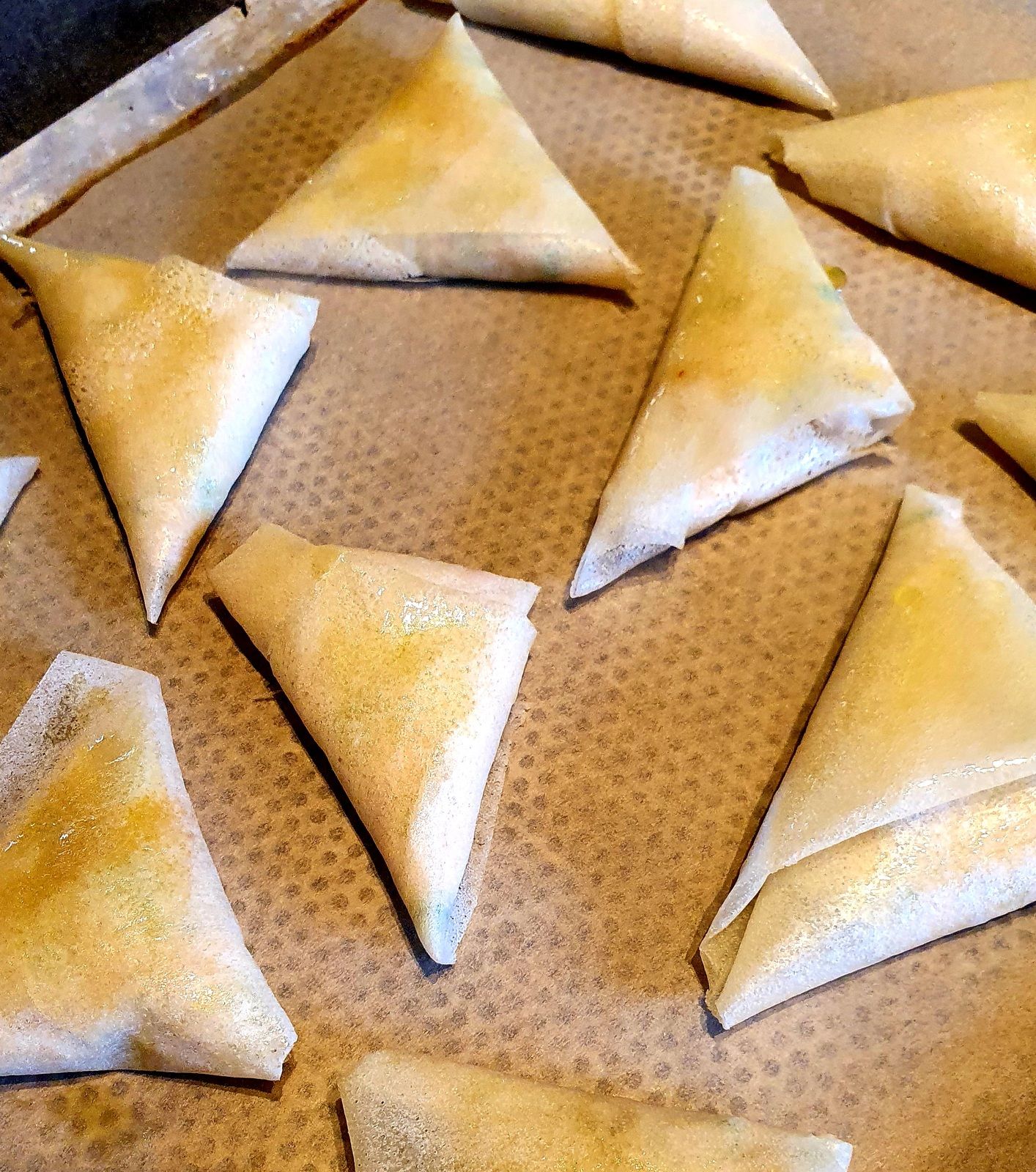 Samoussas au thon et petits pois