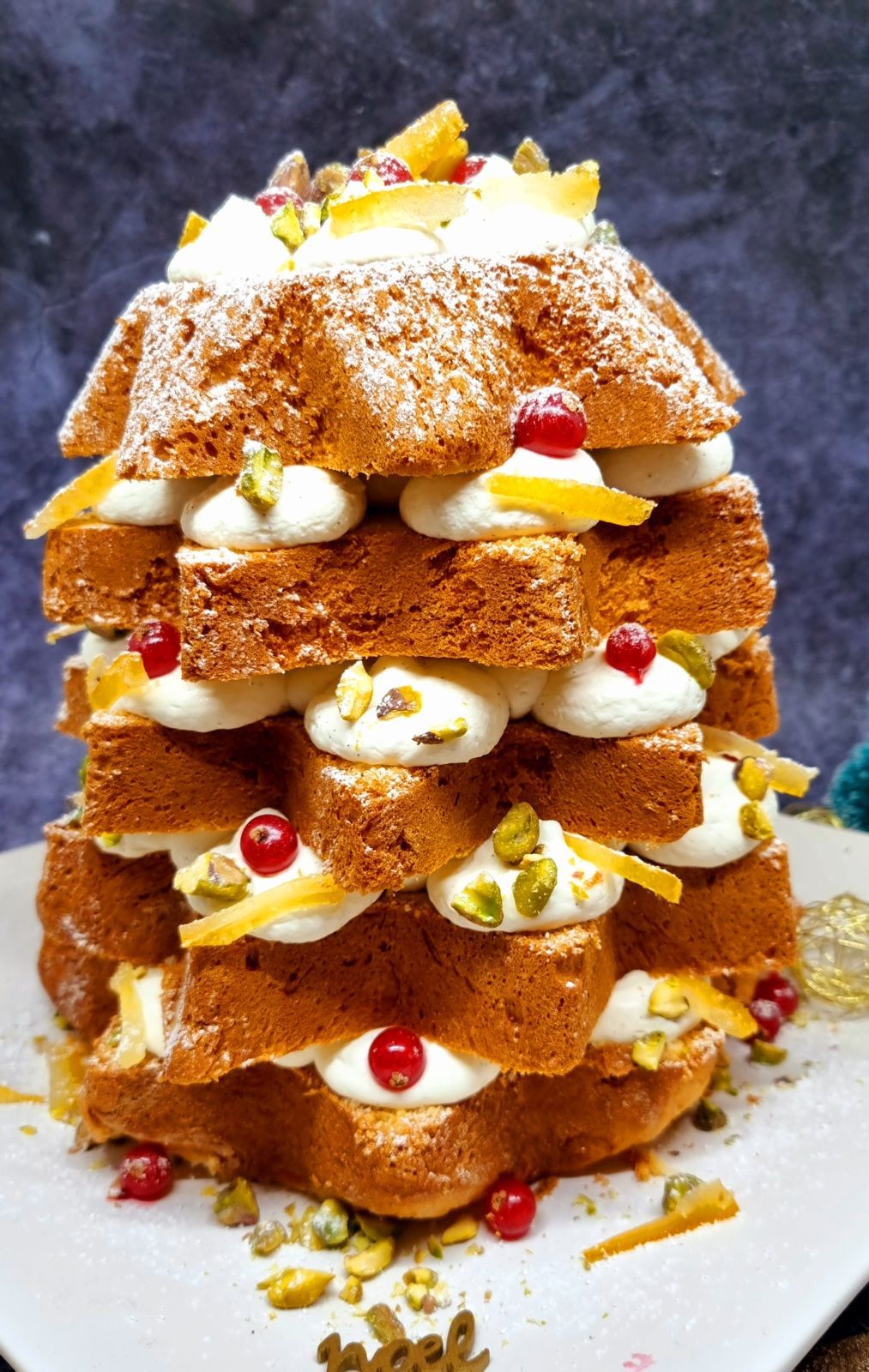 Pandoro fourré à la crème de mascarpone