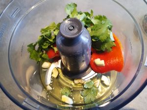 Houmous poivron grillé et paprika