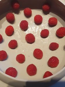 Entremet framboises citron vert