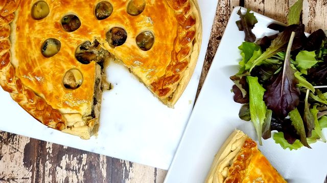 Tourte poulet champignons