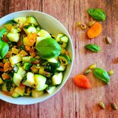 Courgettes marinées au basilic - Recettes de Aimeraude