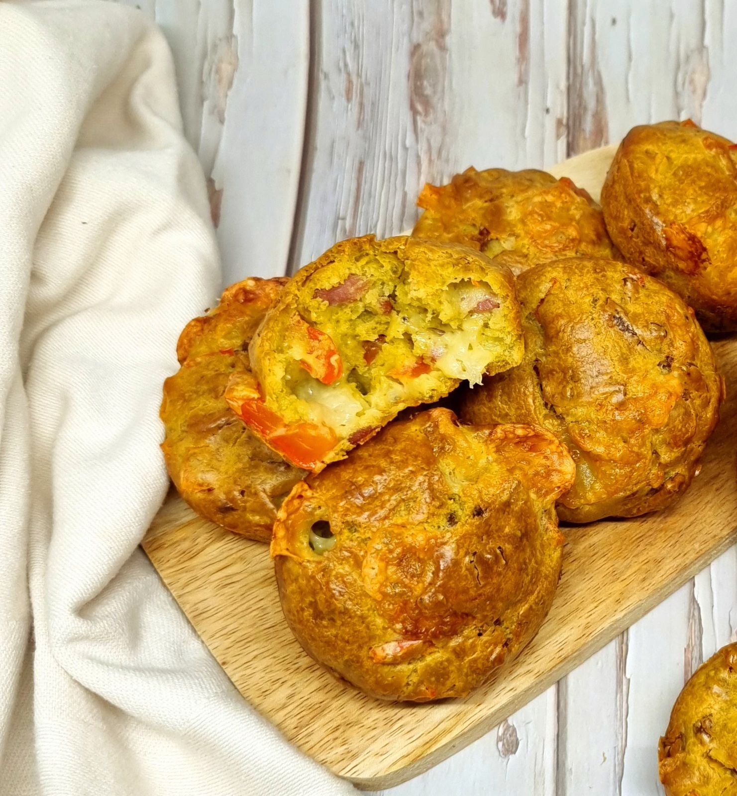 Mini-cakes bacon, poivron et mozzarella