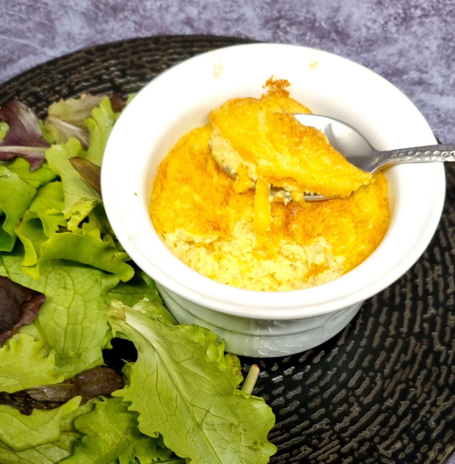Soufflés de chou fleur et cheddar