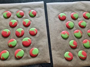 Macarons pistache cerise