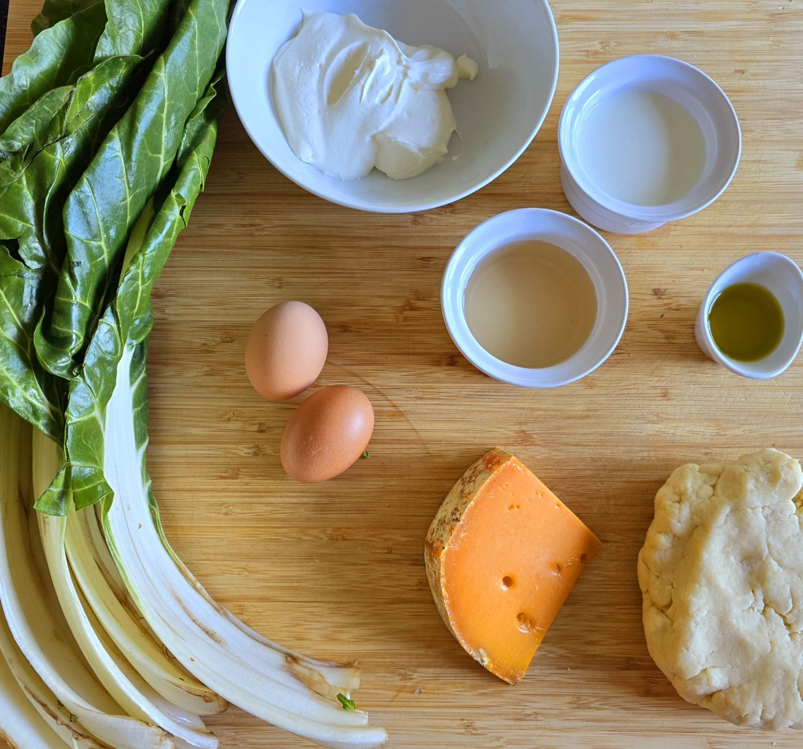 Quiche à la mimolette et aux blettes