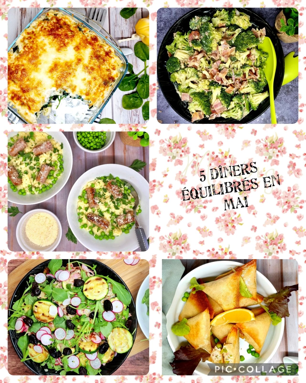 5 dîners équilibrés en mai