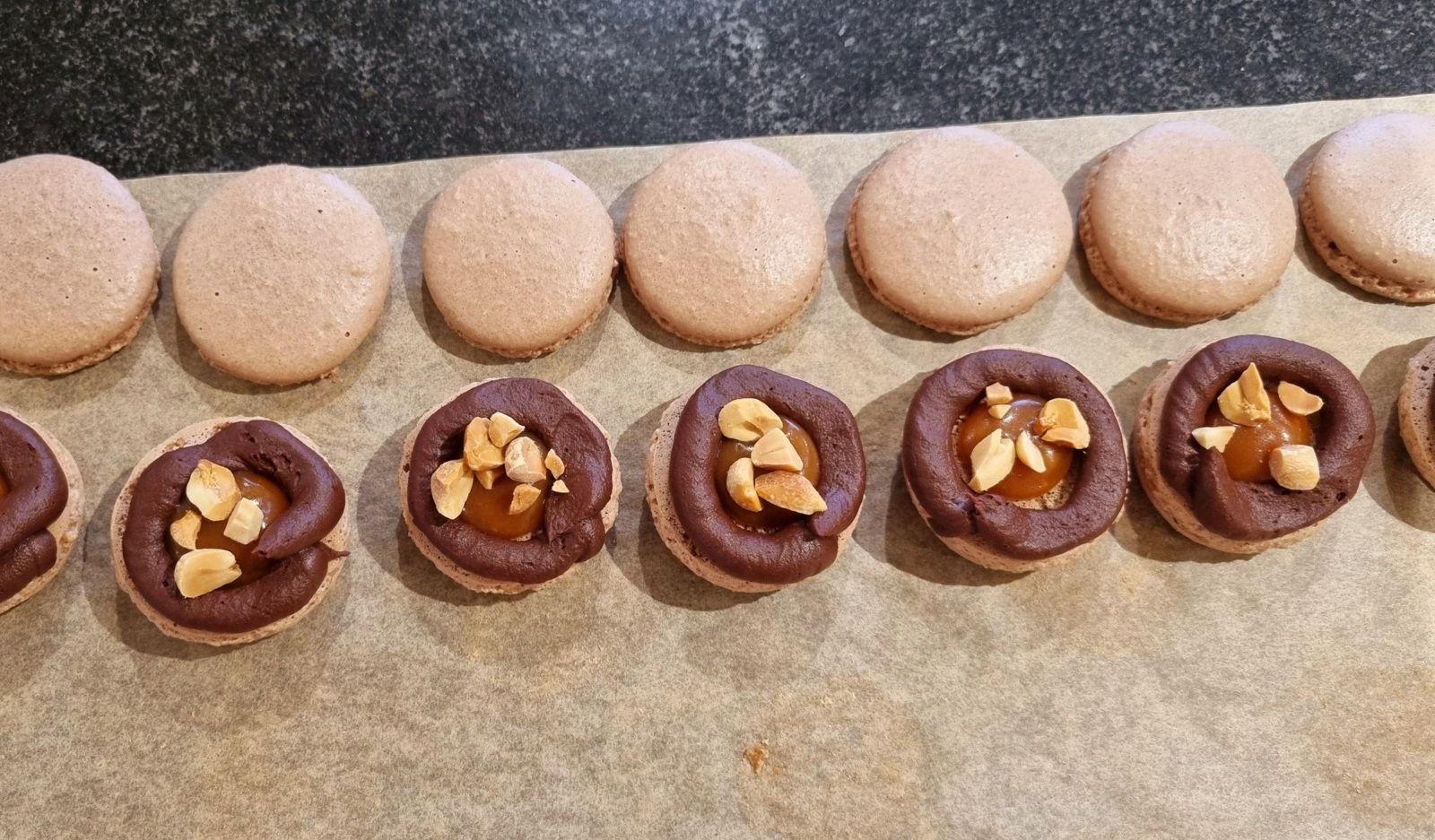Macarons façon snickers