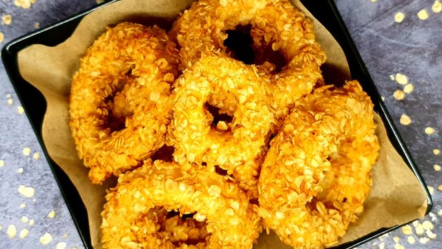 Beignets d'encornets aux flocons d'avoine