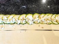 Roses de courgettes et fêta