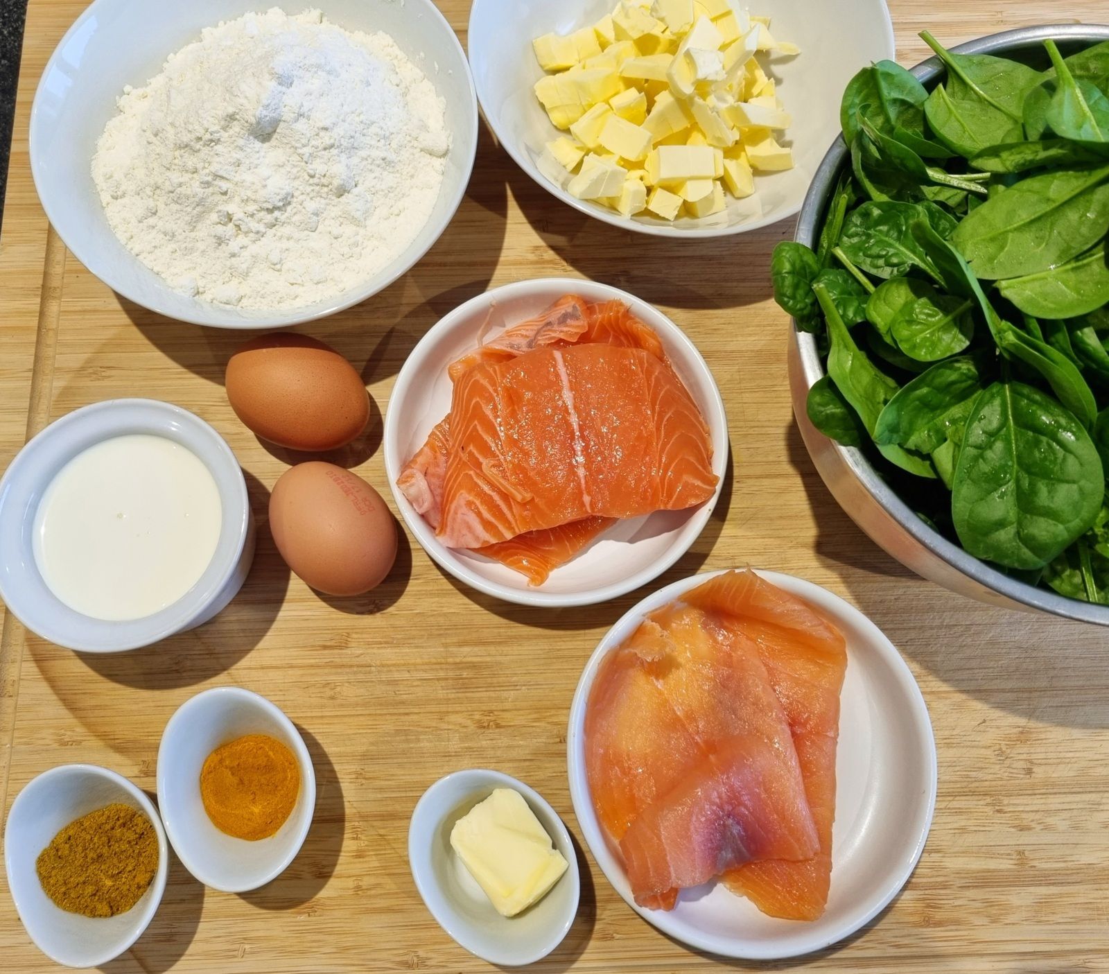 Tourte saumon épinards