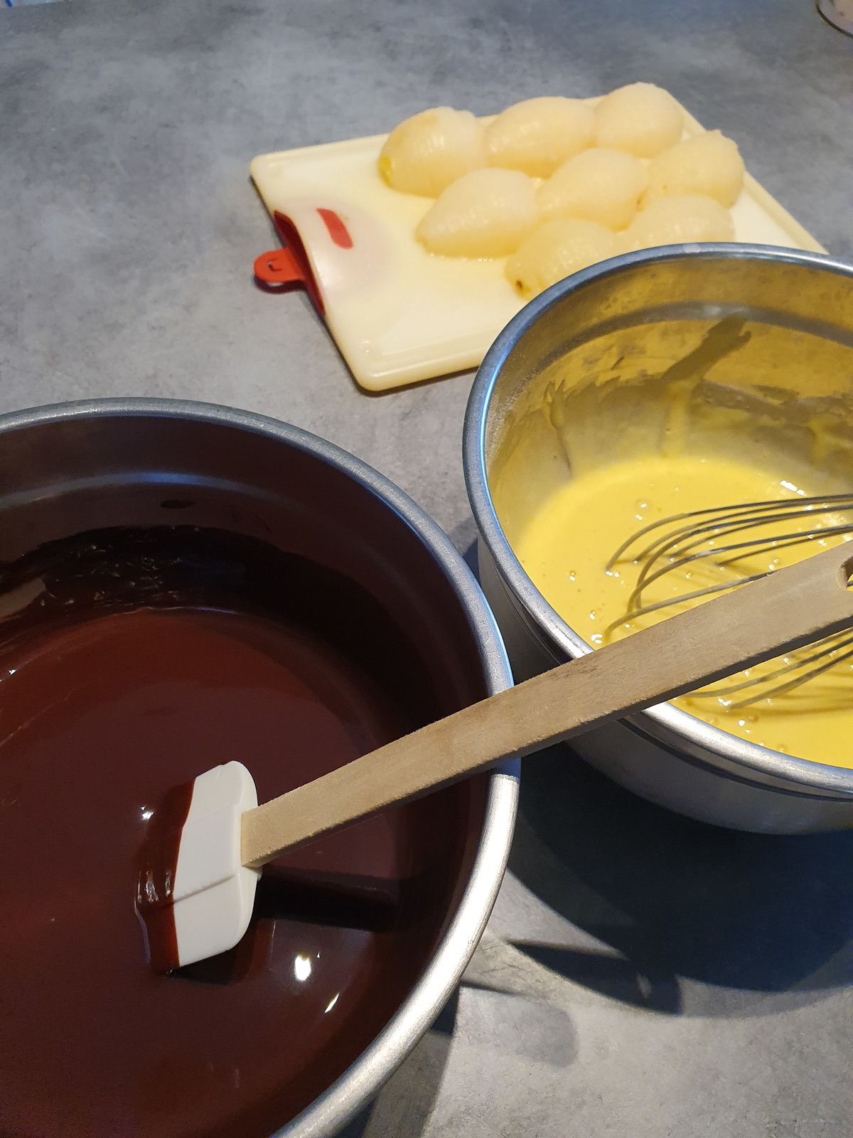 Fondant chocolat-poire