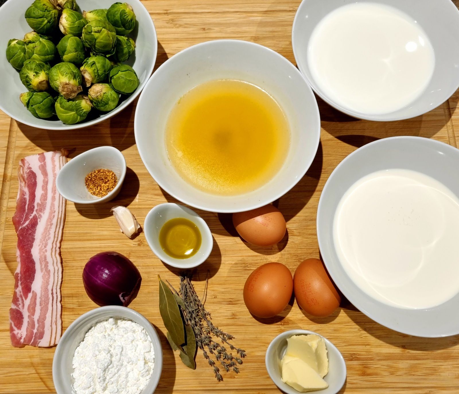 Clafoutis de choux de Bruxelles