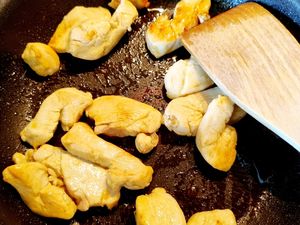 Gratin de pâtes aux épinards et poulet