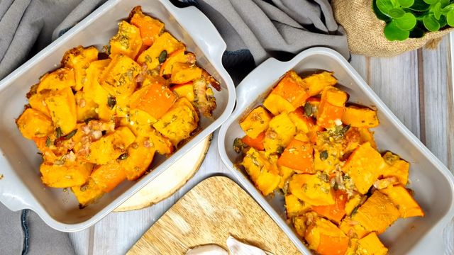 Gratin de potimarron au lard