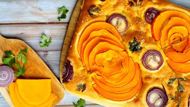 Pumpkin focaccia