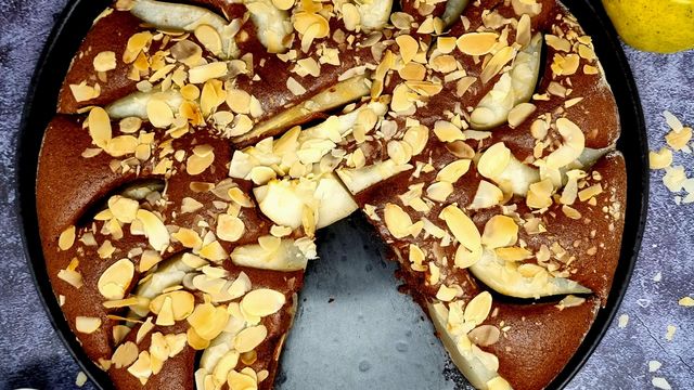 Gâteau poires, chocolat et huile d'olive